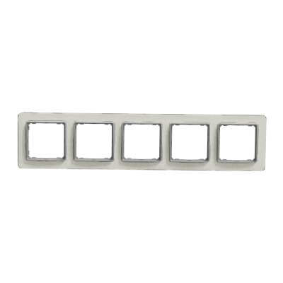 Sedna Design & Elements Ramka pięciokrotna szkło białe efekt szkła SDD360805 SCHNEIDER (SDD360805)